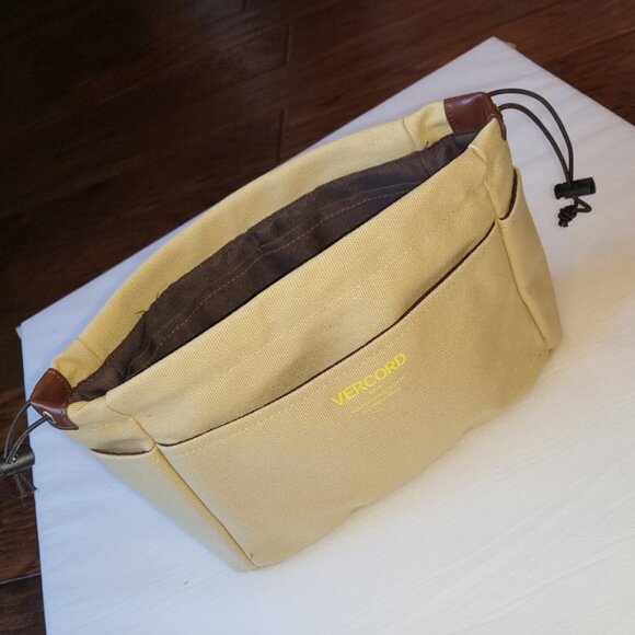 Vercord Canvas Handbag Organizer Purse Insert Khaki Large 10 Pockets - Picture 2 of 9